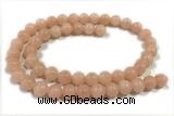 JADE135 15 inches 6mm round honey jade gemstone beads