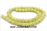 JADE164 15 inches 4mm round honey jade gemstone beads