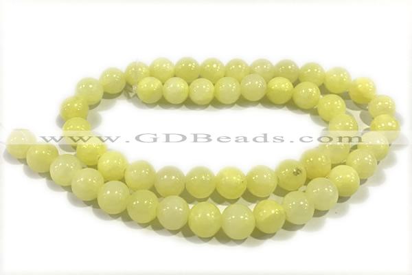 JADE166 15 inches 8mm round honey jade gemstone beads