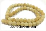 JADE175 15 inches 6mm round honey jade gemstone beads