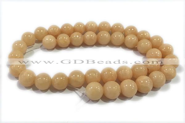 JADE224 15 inches 4mm round honey jade gemstone beads