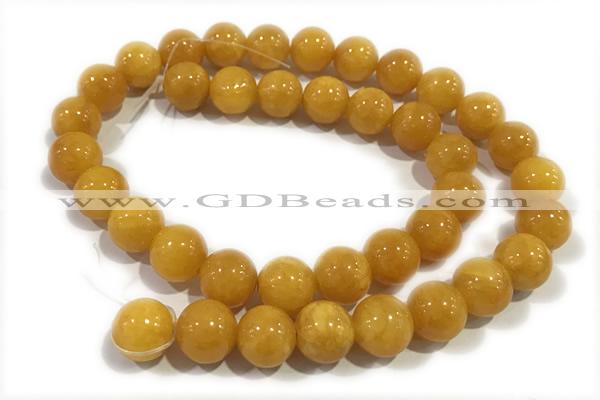 JADE249 15 inches 4mm round honey jade gemstone beads