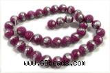 JADE460 15 inches 6mm round silvery jade gemstone beads