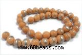 JADE479 15 inches 4mm round silvery jade gemstone beads