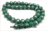 JADE502 15 inches 10mm round silvery jade gemstone beads