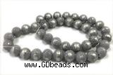 JADE554 15 inches 4mm round silvery jade gemstone beads