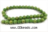 JADE594 15 inches 4mm round golden jade gemstone beads