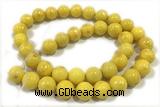 JADE599 15 inches 4mm round golden jade gemstone beads