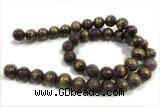 JADE604 15 inches 4mm round golden jade gemstone beads