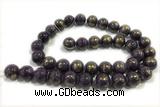 JADE616 15 inches 8mm round golden jade gemstone beads