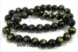 JADE624 15 inches 4mm round golden jade gemstone beads