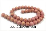 JADE631 15 inches 8mm round golden jade gemstone beads