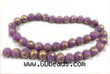 JADE649 15 inches 4mm round golden jade gemstone beads