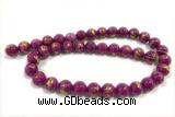 JADE659 15 inches 4mm round golden jade gemstone beads