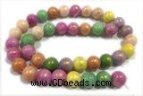 JADE669 15 inches 4mm round golden jade gemstone beads