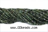 JADE688 15 inches 4mm round green jade gemstone beads