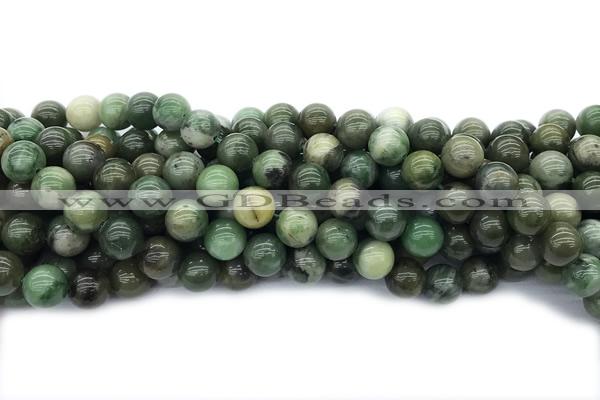 JADE692 15 inches 12mm round green jade gemstone beads