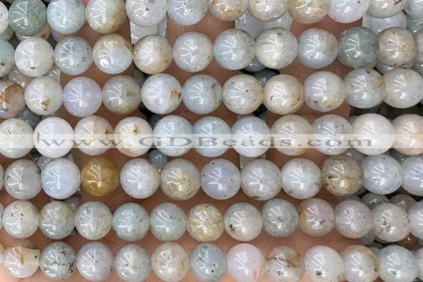 JASP36 15 inches 8mm round mica jasper beads