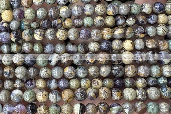 JASP50 15 inches 5mm round purple jasper beads