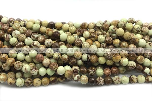 LEMO01 15 inches 6mm round lemon jasper gemstone beads