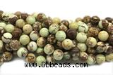 LEMO04 15 inches 12mm round lemon jasper gemstone beads