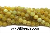 LEMO08 15 inches 10mm round yellow lemon quartz beads