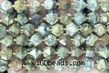 MIXE112 15 inches 10mm faceted rhyolite gemstone beads