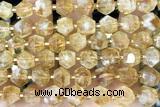 MIXE125 15 inches 10mm faceted citrine gemstone beads