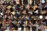 MIXE130 15 inches 10mm faceted tiger eye gemstone beads