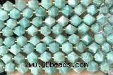 MIXE61 15 inches 10mm faceted amazonite gemstone beads