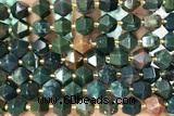 MIXE63 15 inches 10mm faceted blood jasper beads