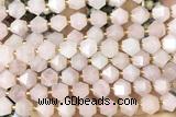 MIXE70 15 inches 10mm faceted rose quartz gemstone beads