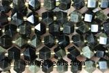 MIXE99 15 inches 10mm faceted golden obsidian gemstone beads