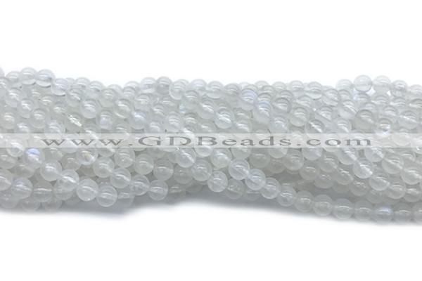 MOON11 15 inches 6mm round white moonstone gemstone beads