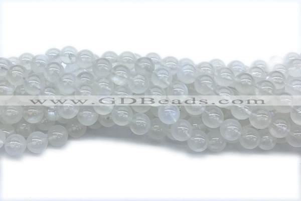 MOON13 15 inches 10mm round white moonstone gemstone beads