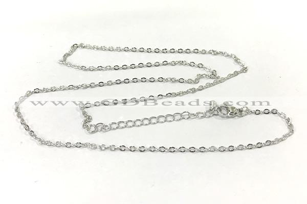 NECK01 53-56cm copper necklace chain silver plated