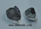 NGC06 20*30mm - 25*35mm freeform druzy agate connectors