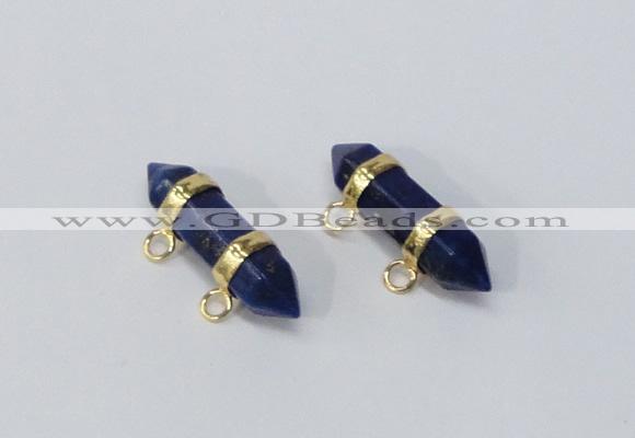 NGC1039 7*30mm – 8*32mm sticks lapis lazuli gemstone connectors