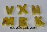 NGC1066 20*25mm - 25*30mm letter druzy agate connectors wholesale