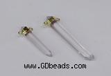 NGC1198 8*35mm - 10*60mm sticks white crystal connectors wholesale