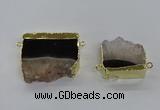 NGC1271 25*40mm - 30*42mm freeform druzy agate connectors