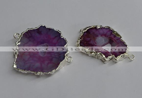 NGC1292 25*35mm - 35*45mm freeform druzy agate connectors