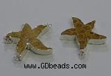 NGC1456 28mm - 30mm starfish fossil coral connectors wholesale