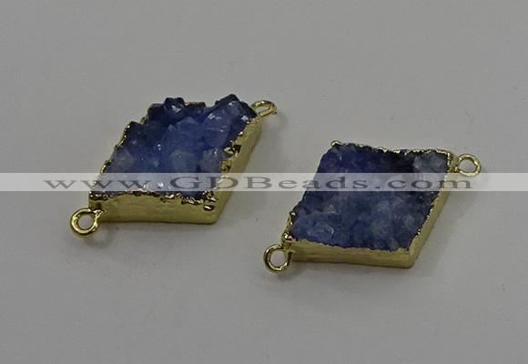 NGC1570 18*25mm - 20*26mm diamond druzy quartz connectors