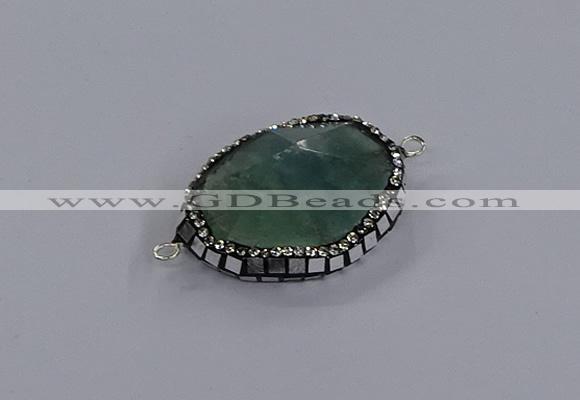 NGC1805 20*25mm - 25*30mm faceted freeform fluorite connectors