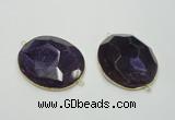 NGC181 35*45mm - 40*50mm freeform druzy agate connectors