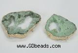 NGC204 50*60mm - 55*75mm freeform druzy agate connectors