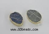 NGC314 18*25mm - 25*30mm freeform labradorite gemstone connectors