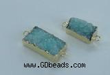 NGC368 15*20mm - 18*30mm freeform druzy agate gemstone connectors