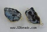 NGC448 18*25mm - 25*35mm freeform druzy agate gemstone connectors